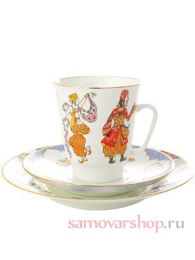 Комплект кофейный форма Майская рисунок Балет Шехеразада Императорский фарфоровый завод