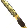 Нож Златоуст сувенирный "Тайга" в кожаных ножнах