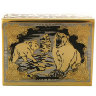 Позолоченный футляр для спичек с гравюрой "Два медведя"